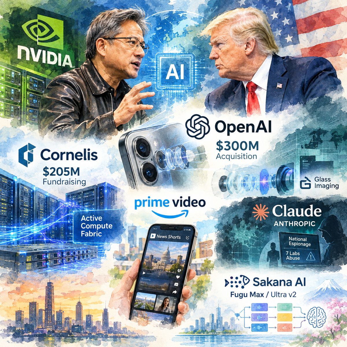Nvidia 執行長直言 AI 減速不可能｜OpenAI 豪擲三億收購相機團隊｜產業精選 09.15