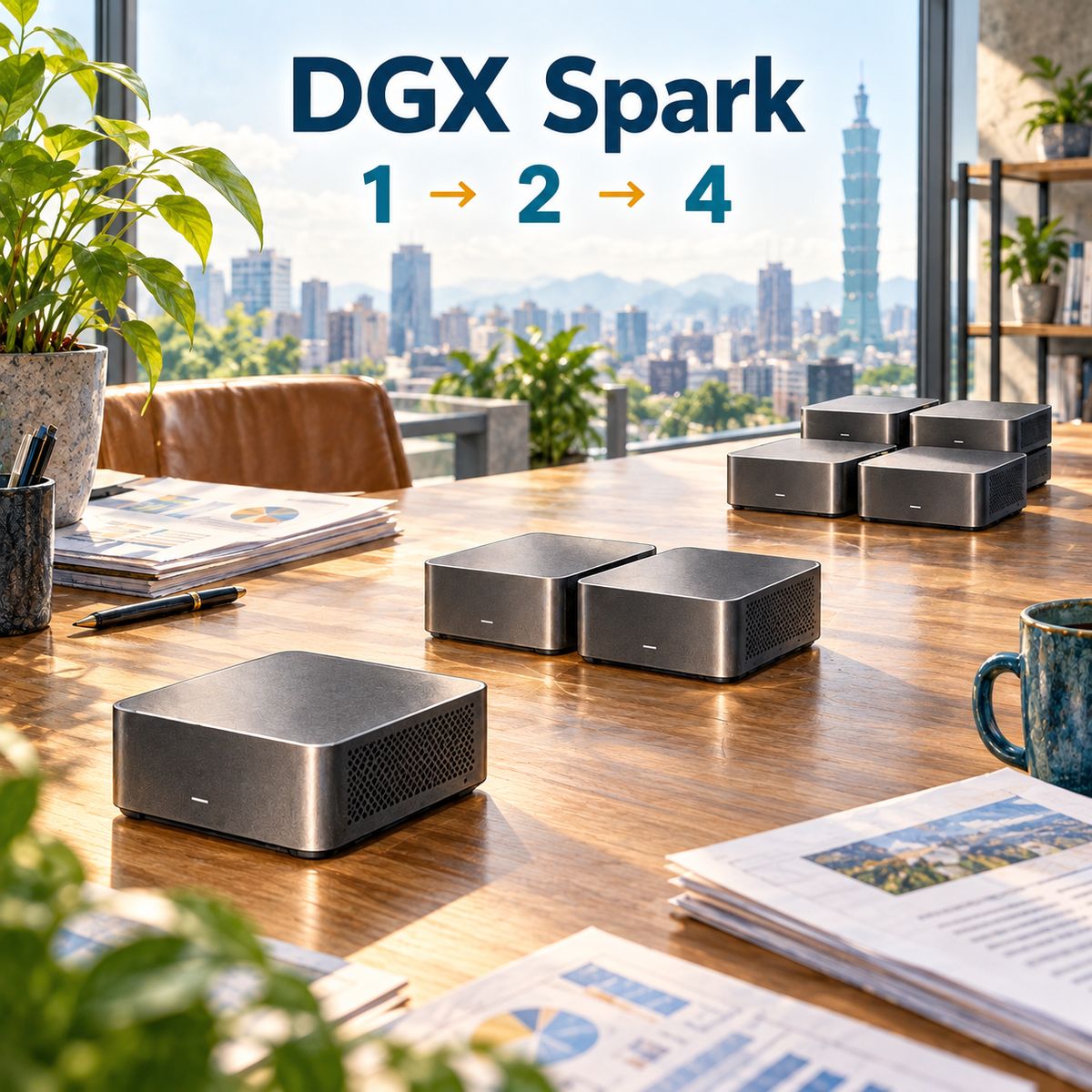 DGX Spark 中小企業地端 AI 部署實戰，從 1 台到 4 台怎麼配
