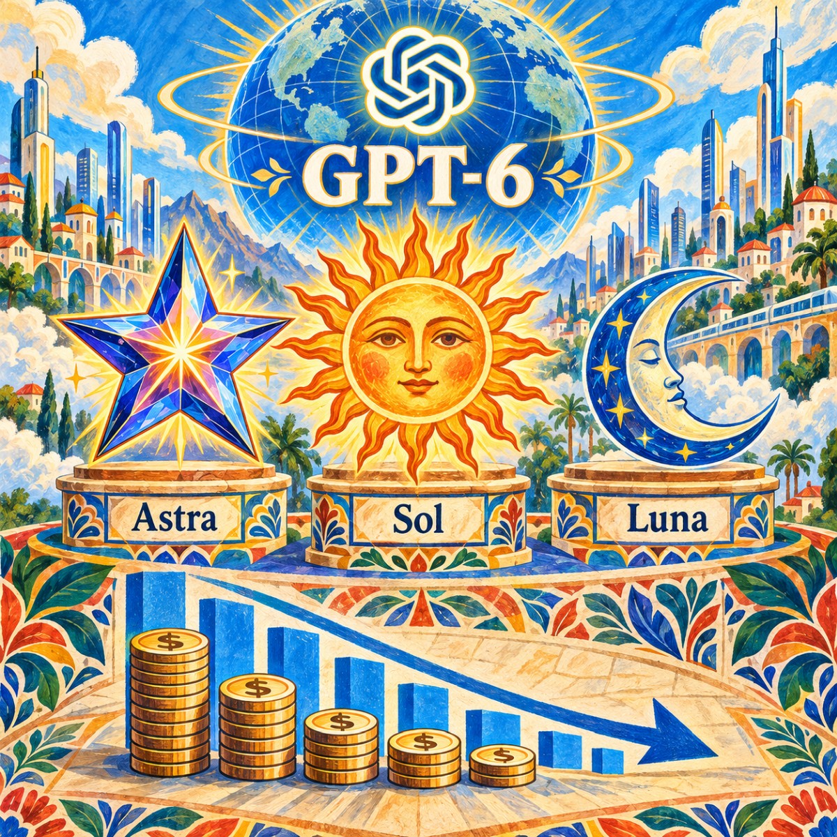 星星、太陽、月亮到齊，OpenAI GPT-6 三模型佈局與尖端模型價格戰