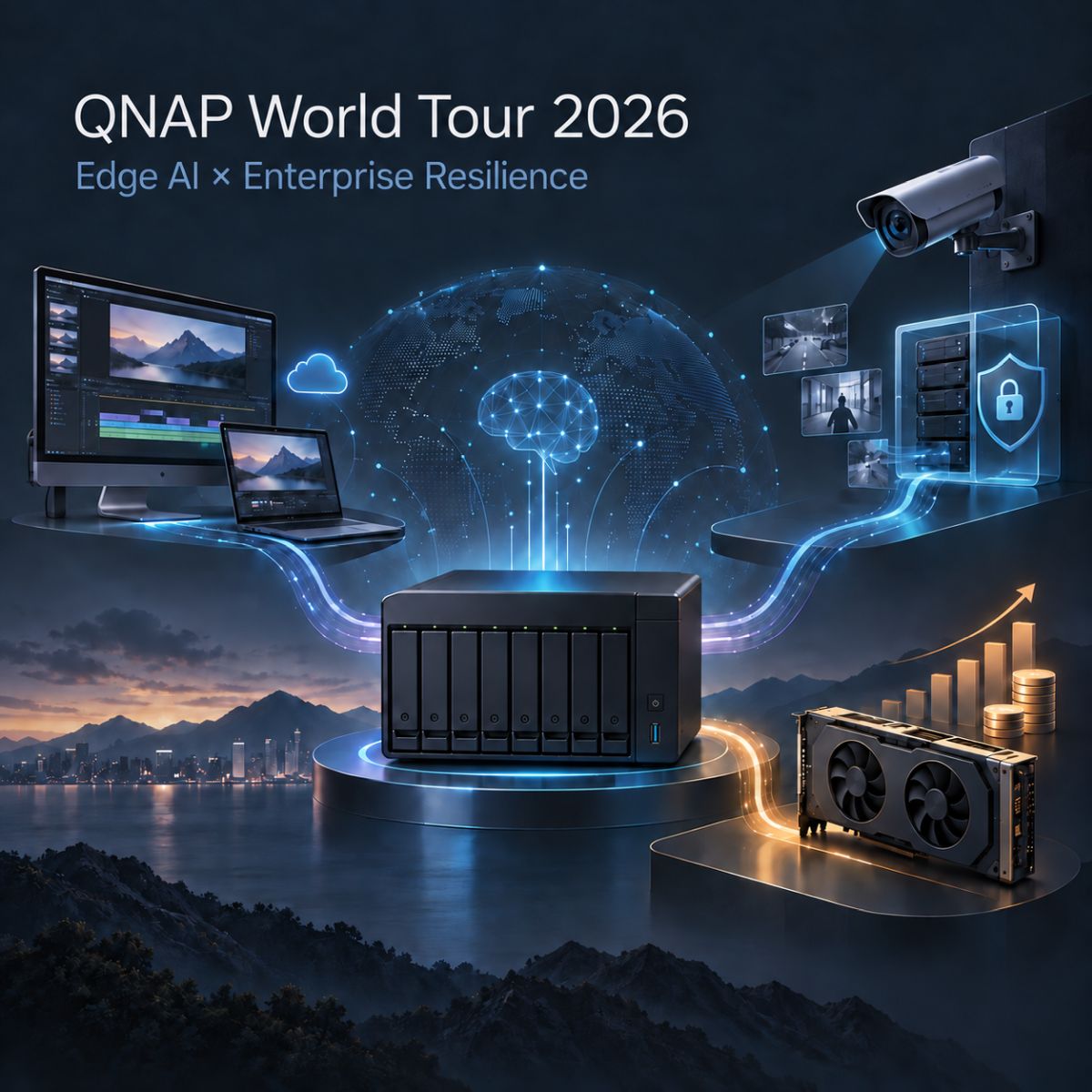從地端 AI 控制台、30 分鐘復工到 GPU 算力商業化 – QNAP World Tour 2026 展場直擊 2
