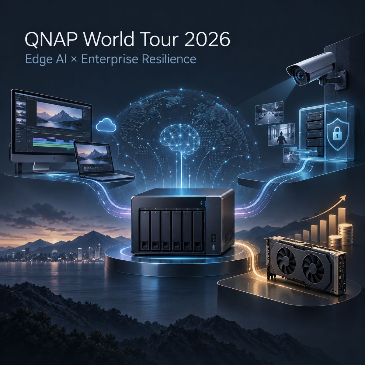 從地端 AI 控制台、30 分鐘復工到 GPU 算力商業化 – QNAP World Tour 2026 展場直擊 2