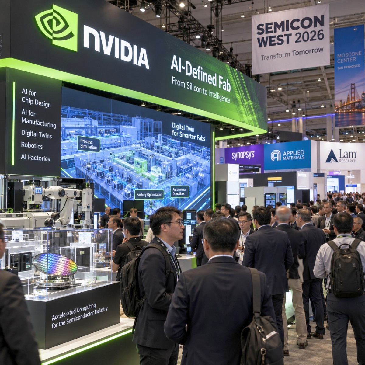 SEMICON West 2026 展場直擊 NVIDIA 的 AI-Defined Fab 佈局