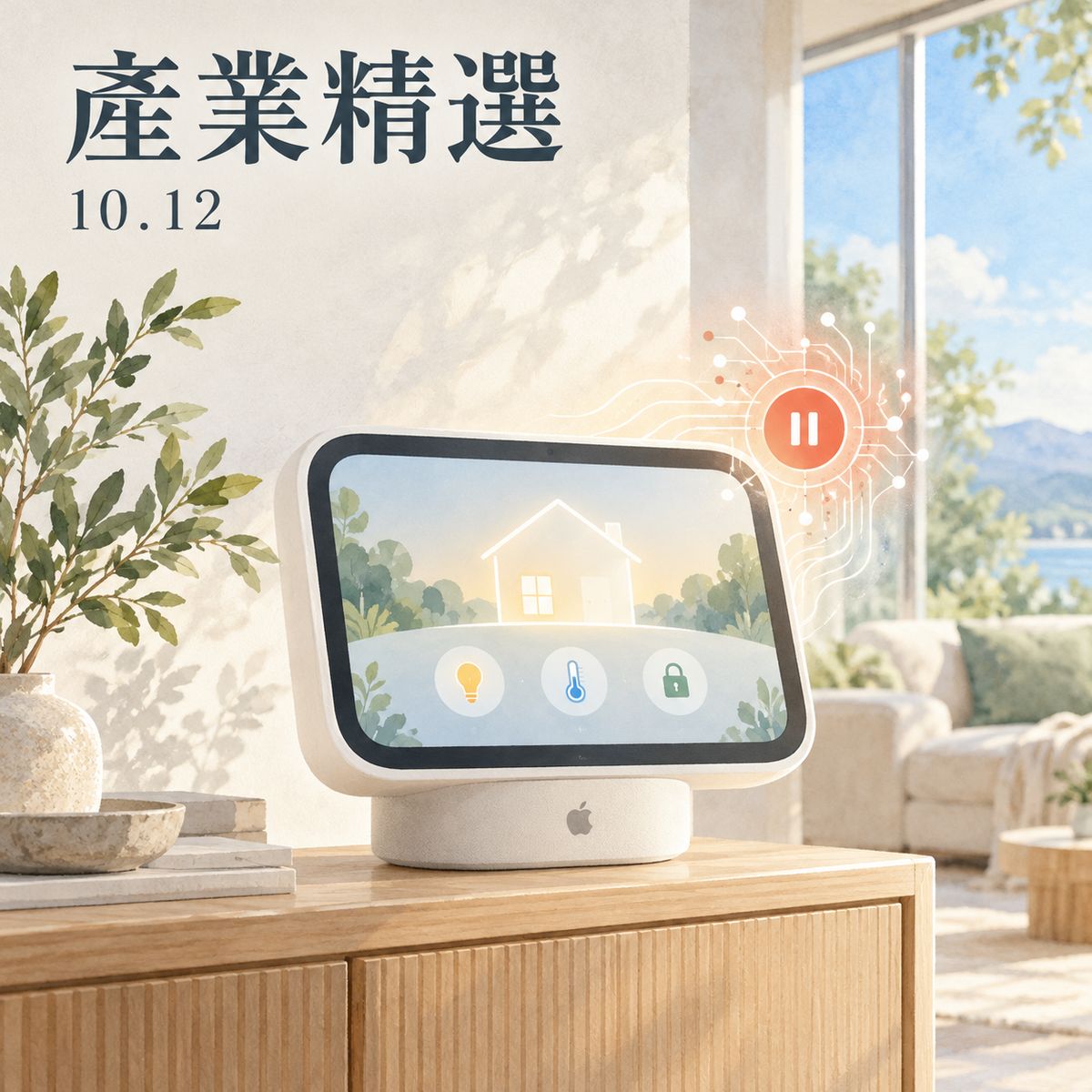 蘋果新款智慧家庭產品 HomeView 曝光|產業精選 10.12