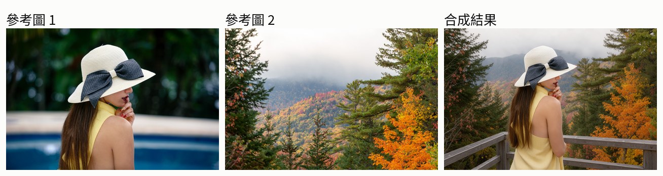 多圖合成：人物與場景
