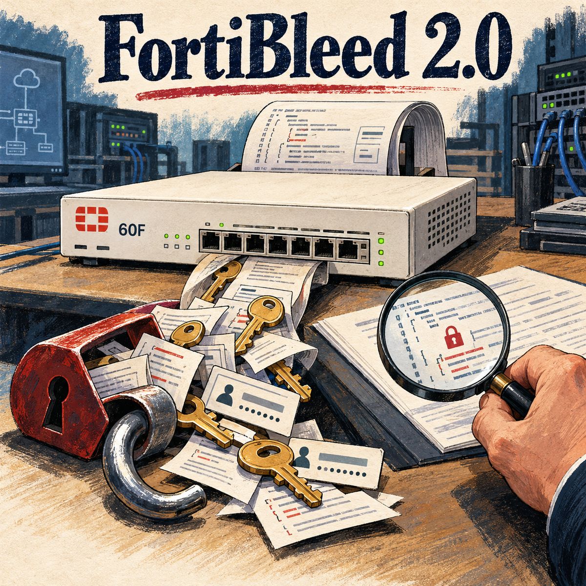 FortiBleed 2.0 揭 4 萬筆明文機密，實測 FortiGate 60F 的設定檔防護限制