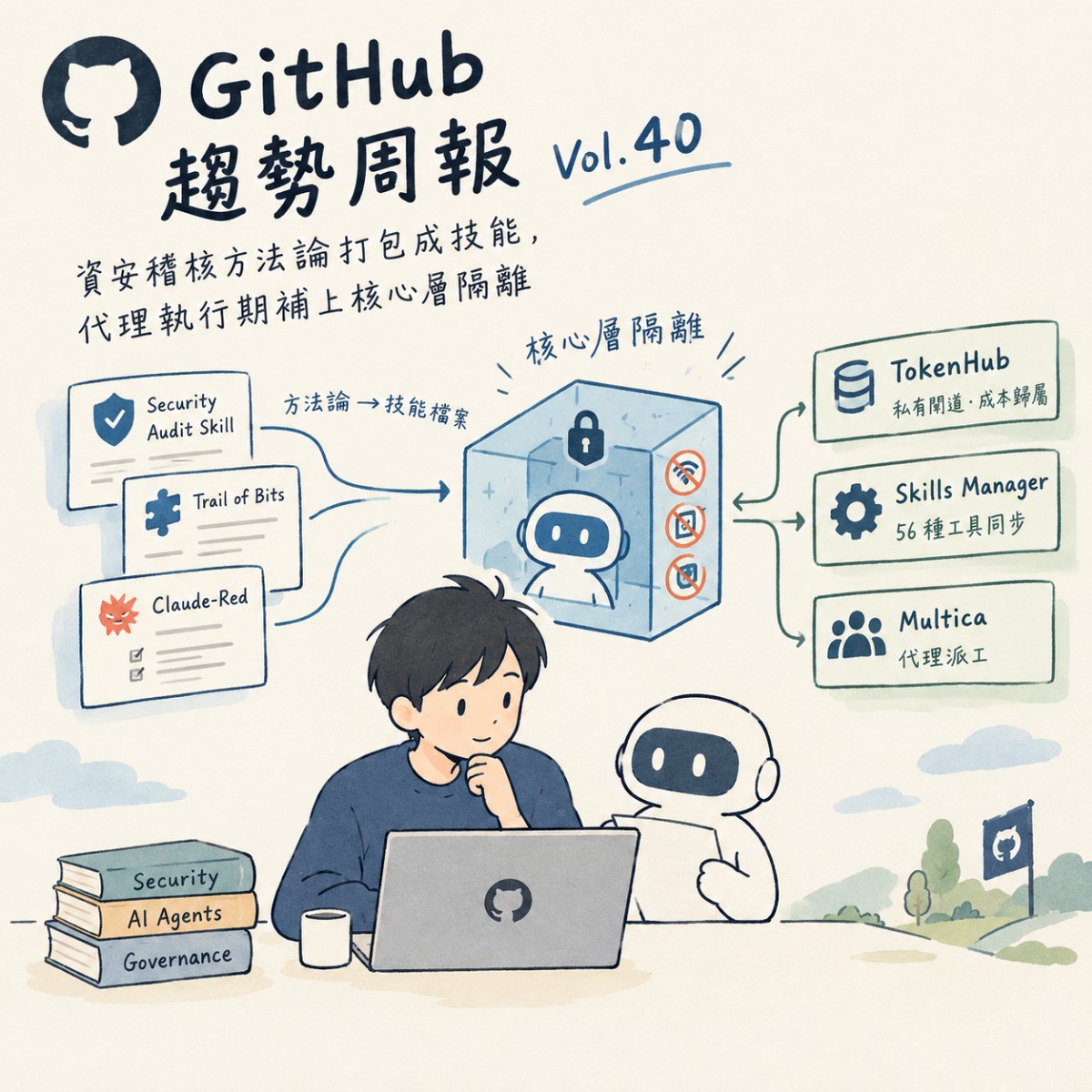 GitHub 趨勢周報 Vol.40，資安稽核方法論打包成技能，代理執行期補上核心層隔離